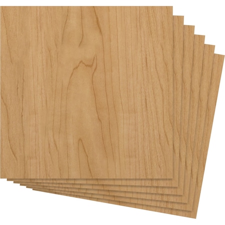 Ekena Millwork 11 3/4W x 11 3/4H x 3/8T Wood Hobby Boards, Maple, 6PK HBW12X12X375BMA